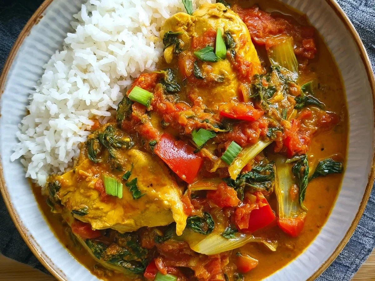 Aromatisches Hähnchen Curry mit Paprika & Pak Choi - Bild 1