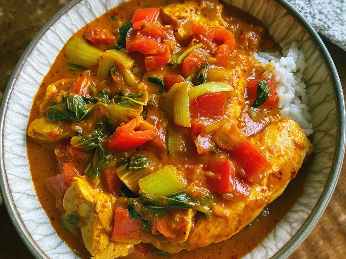 Aromatisches Hähnchen Curry mit Paprika & Pak Choi - Bild 2