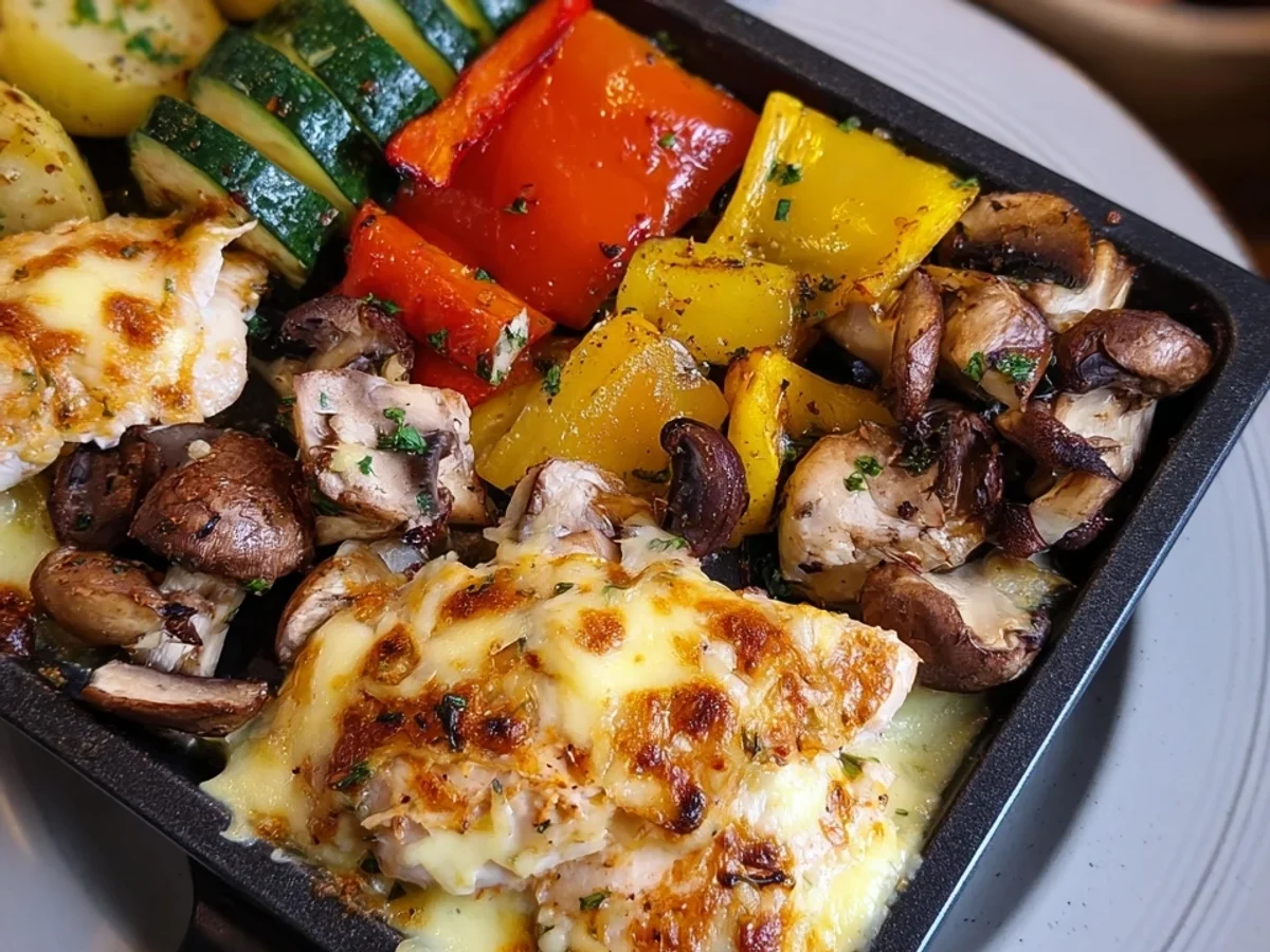 Buntes Sahne-Hähnchen-Raclette: Einfach & Lecker - Bild 1