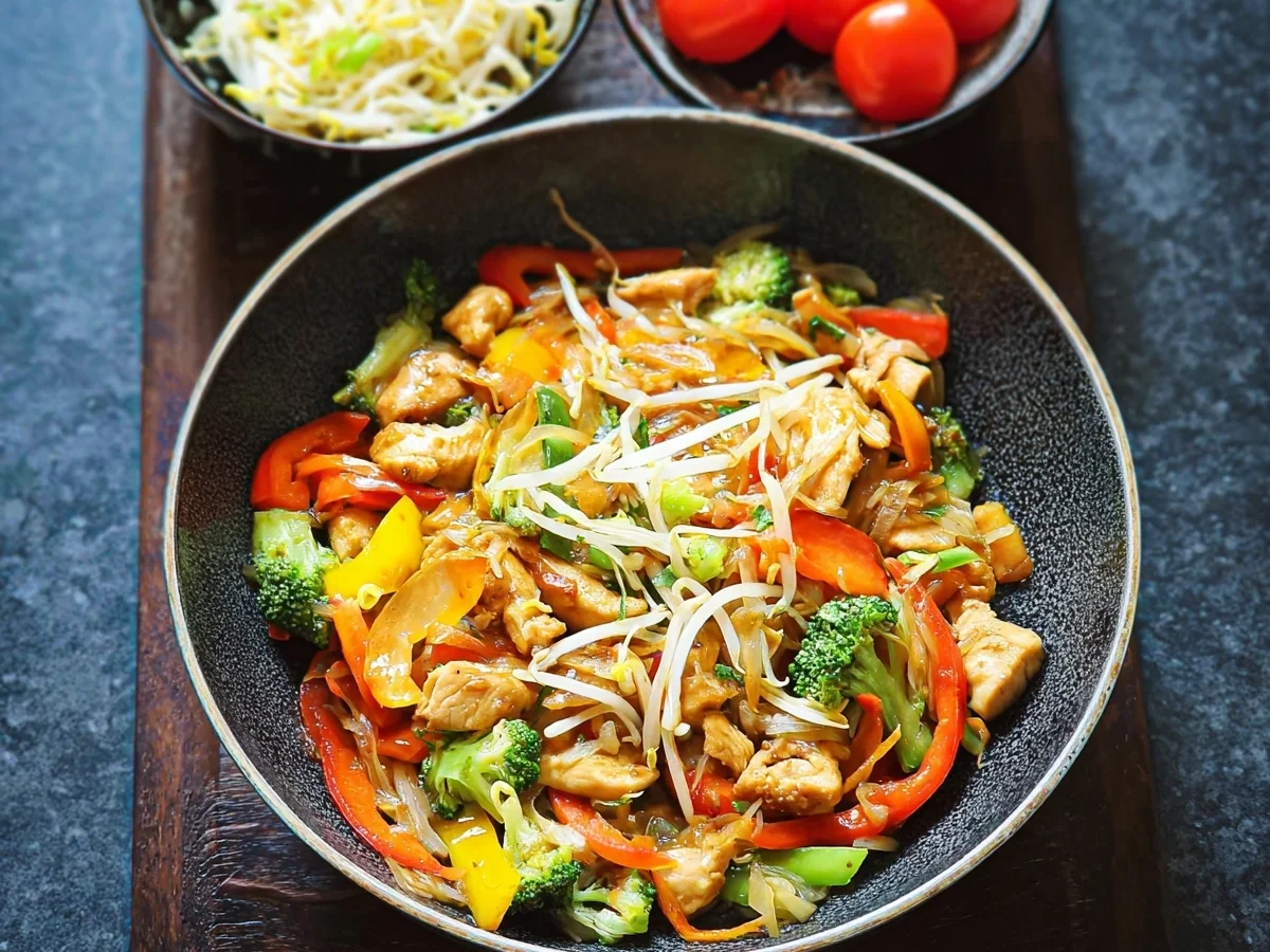 Chop Suey mit Hähnchen: Einfache Gemüsepfanne - Bild 1