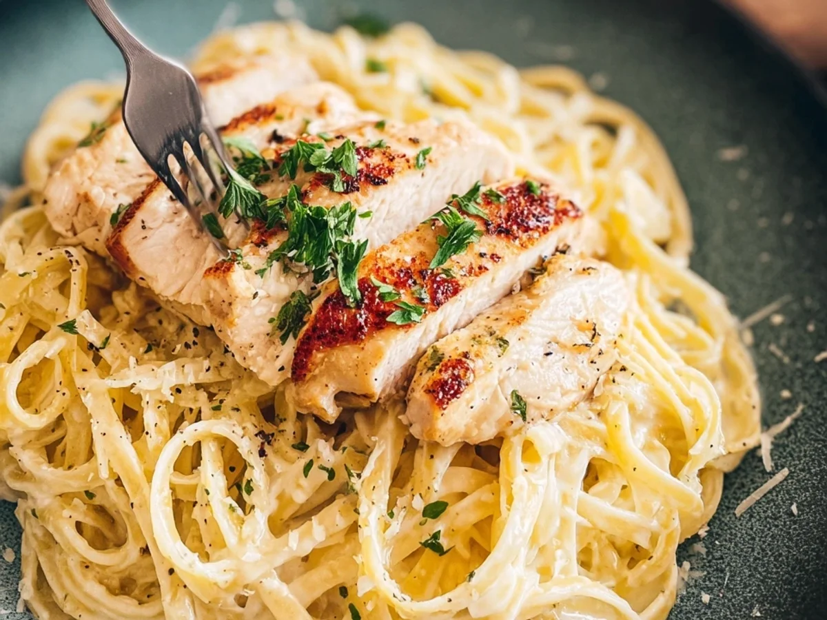 Cremige Hähnchen Alfredo Pasta: Einfach & unwiderstehlich - Bild 1