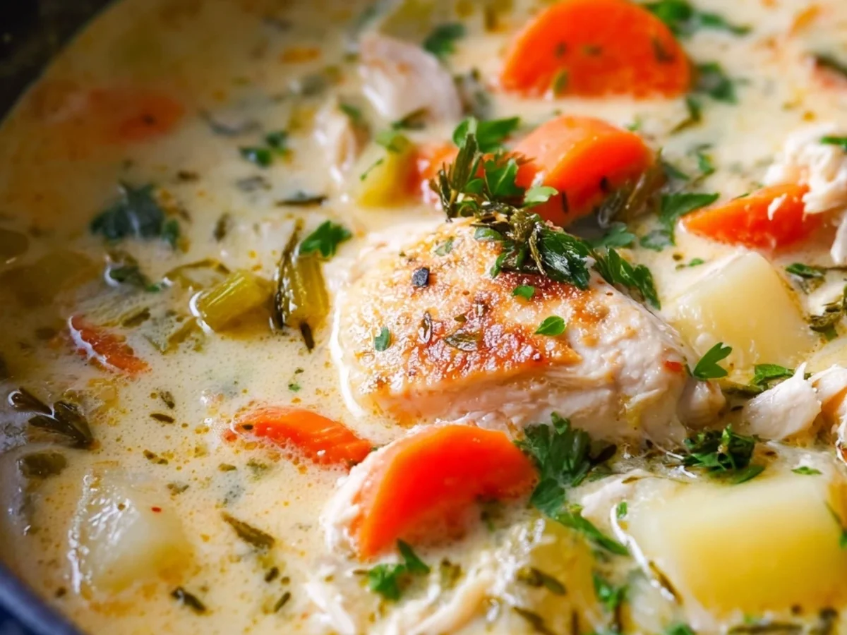 Cremige Hühnersuppe mit Gemüse: Herzhaft & wärmend - Bild 1