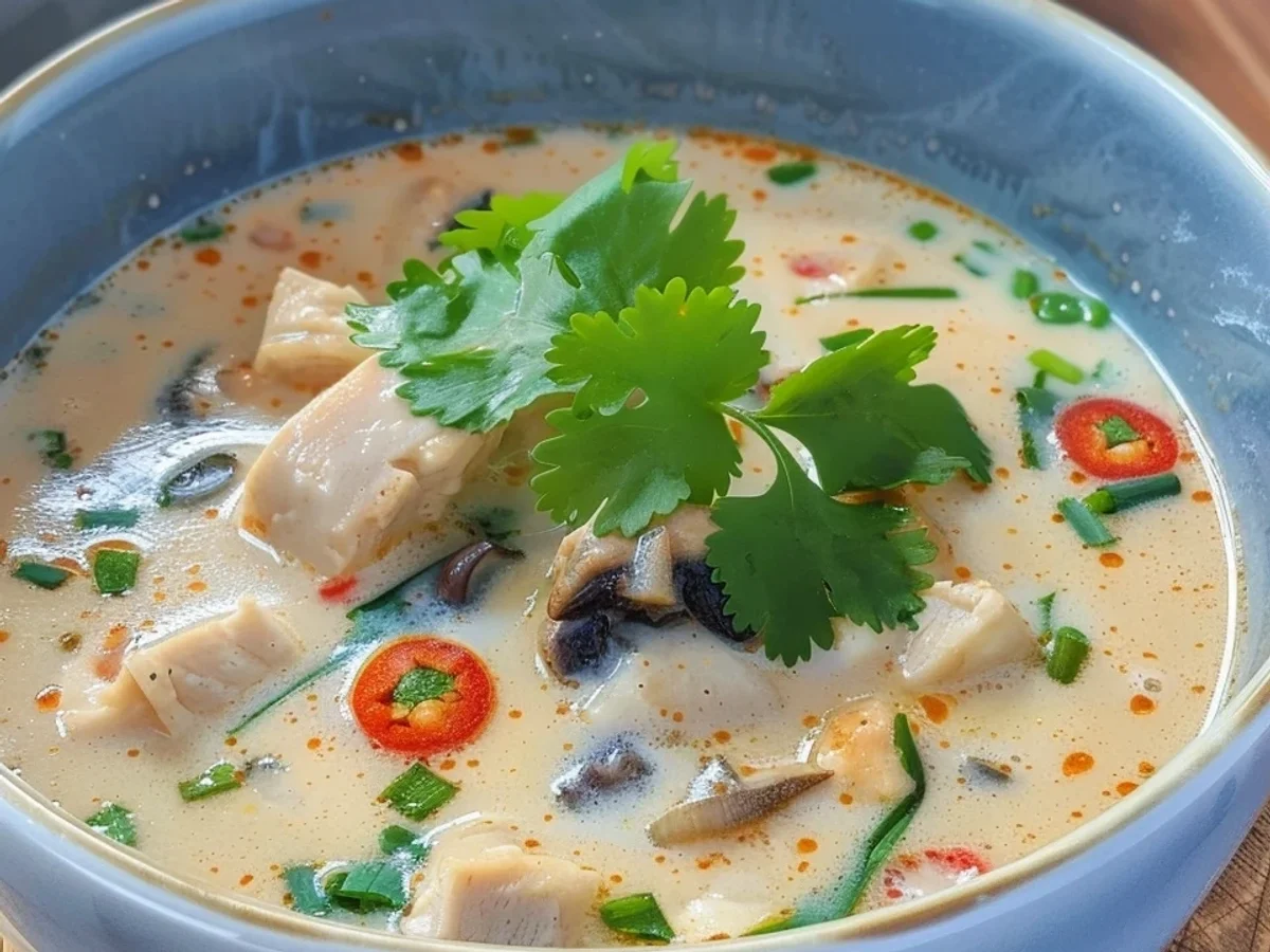 Cremige Tom Kha Gai: Thailändische Hühnersuppe - Bild 1