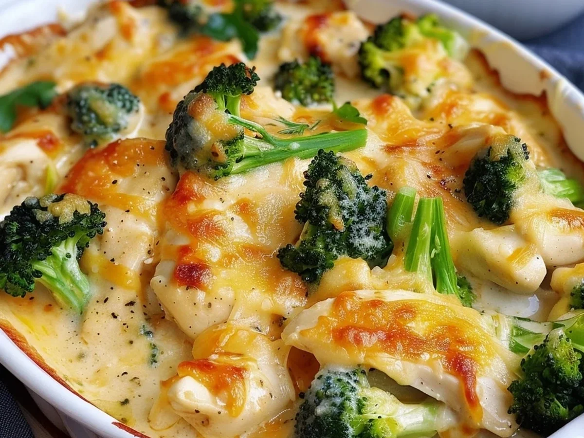 Cremiger Hähnchen-Brokkoli-Auflauf Low Carb - Bild 1