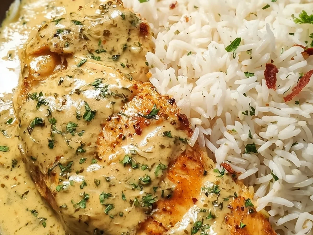 Cremiges Honig Senf Hähnchen mit Reis: Schnell & Lecker - Bild 1
