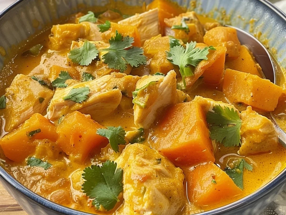Cremiges Kürbis-Hähnchen-Curry: Exotisch & Herzhaft - Bild 1