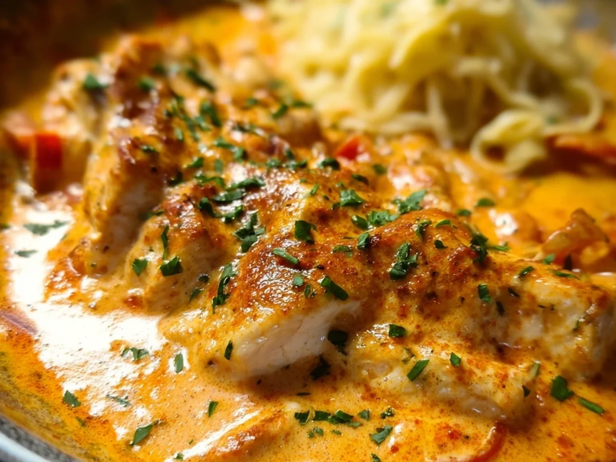 Cremiges Paprika-Sahne-Hähnchen ohne Fix - Bild 1