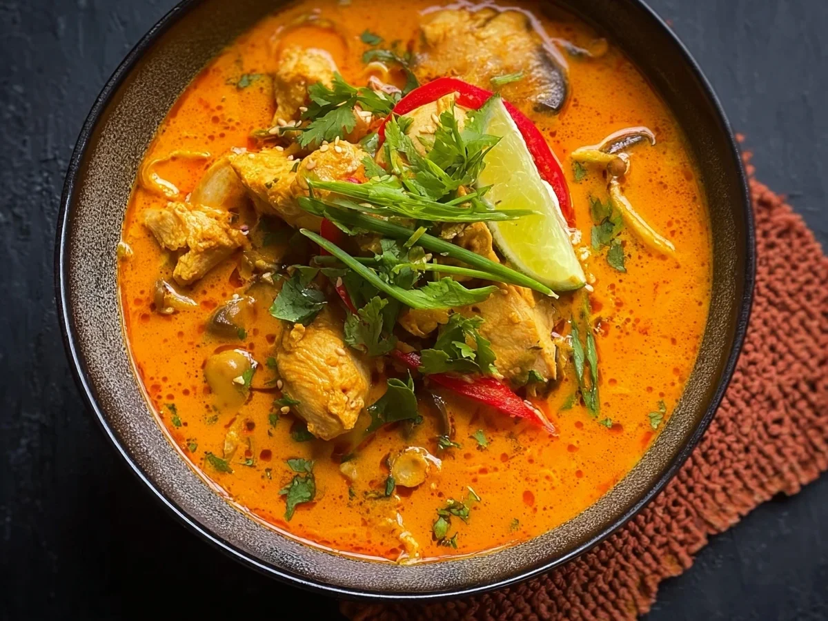 Einfache Thailändische Puten-Suppe mit Kokosmilch - Bild 1
