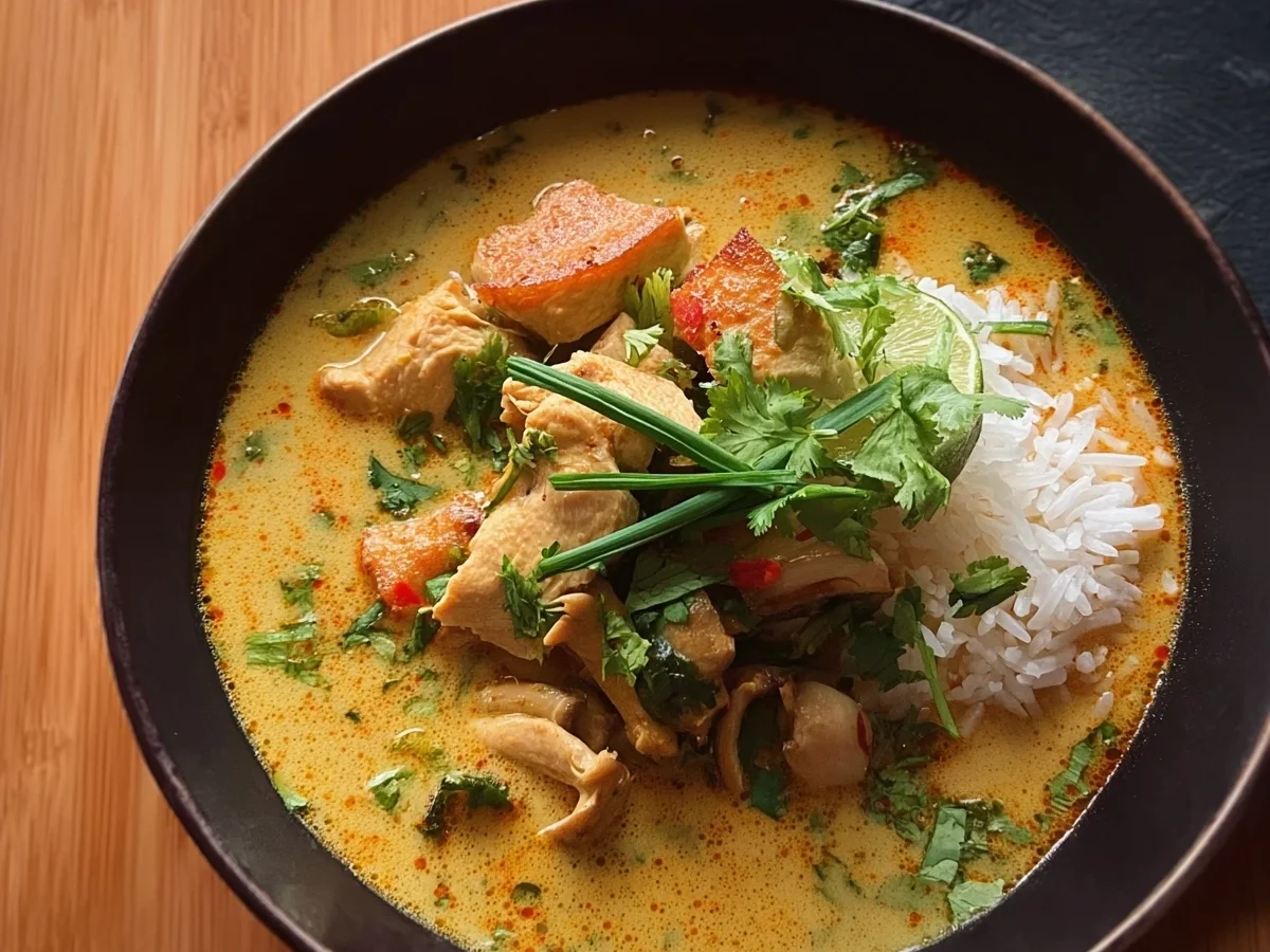 Einfache Thailändische Puten-Suppe mit Kokosmilch - Bild 2