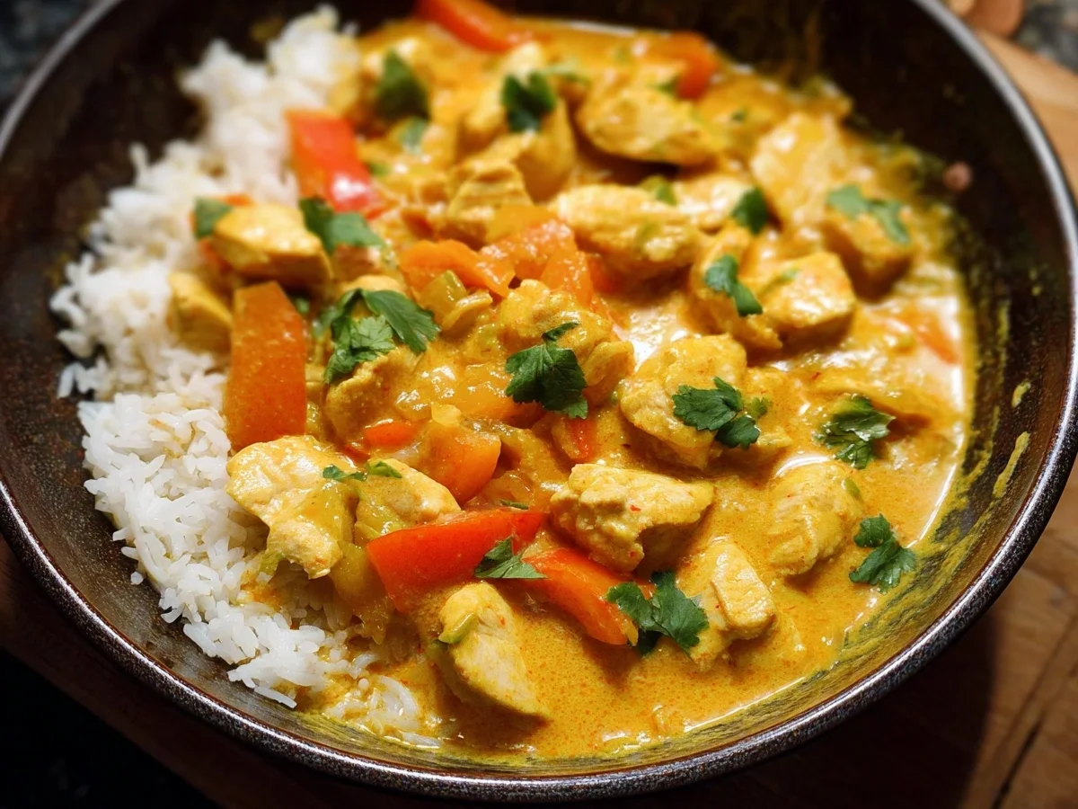 Einfaches Chicken Curry mit Kokosmilch - Bild 1