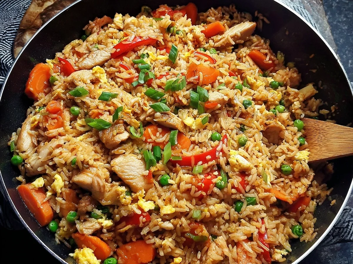 Gebratener Asia Reis mit Hähnchen & Gemüse - Bild 2