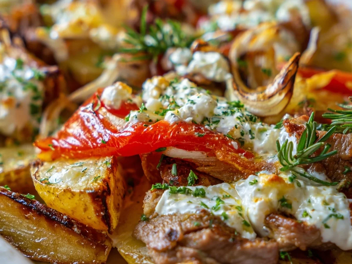 Griechischer Gyros Auflauf mit cremiger Sahnesoße - Bild 2