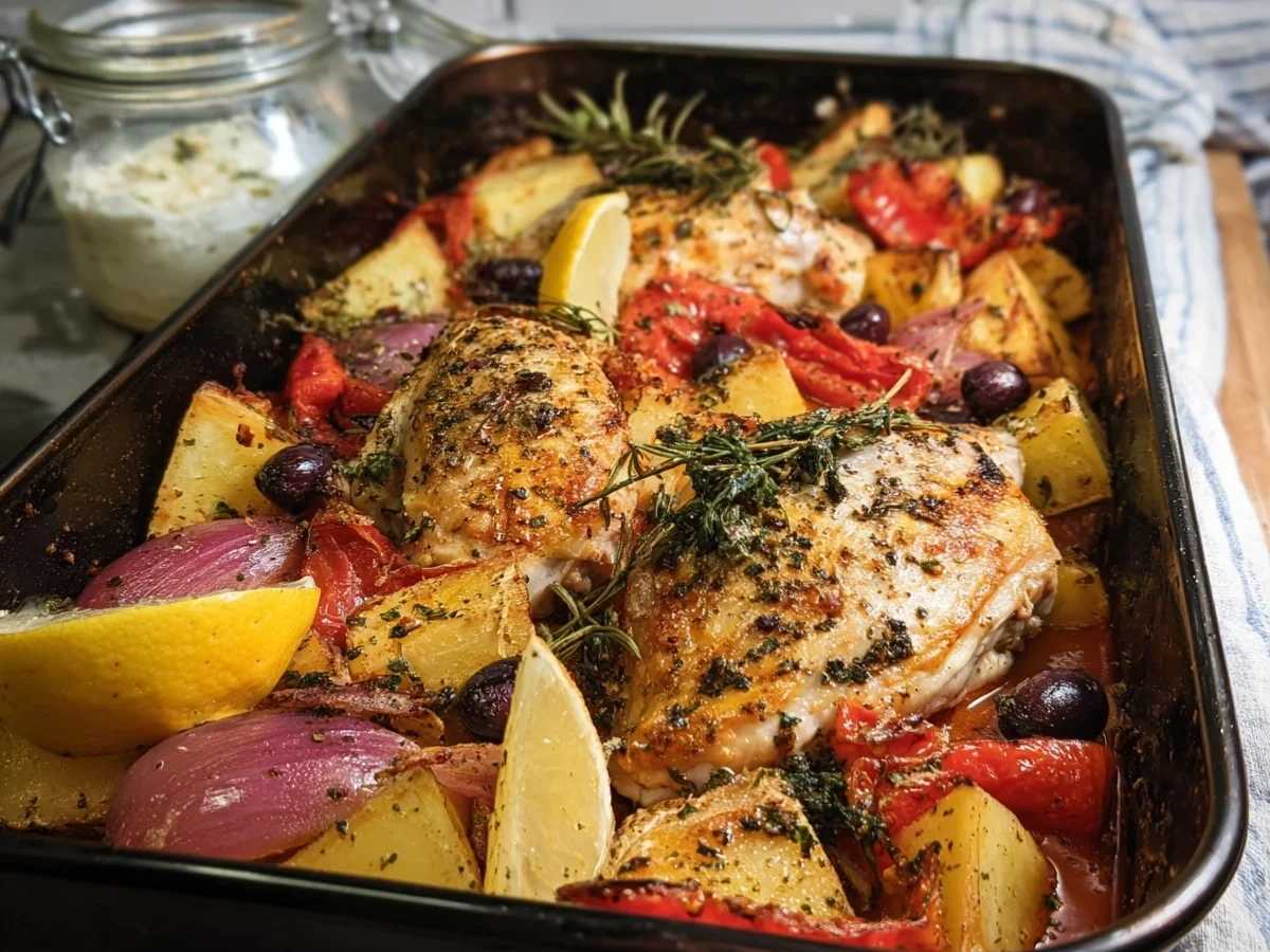 Griechisches Huhn vom Blech: Schnell & einfach in 45 Min. - Bild 1