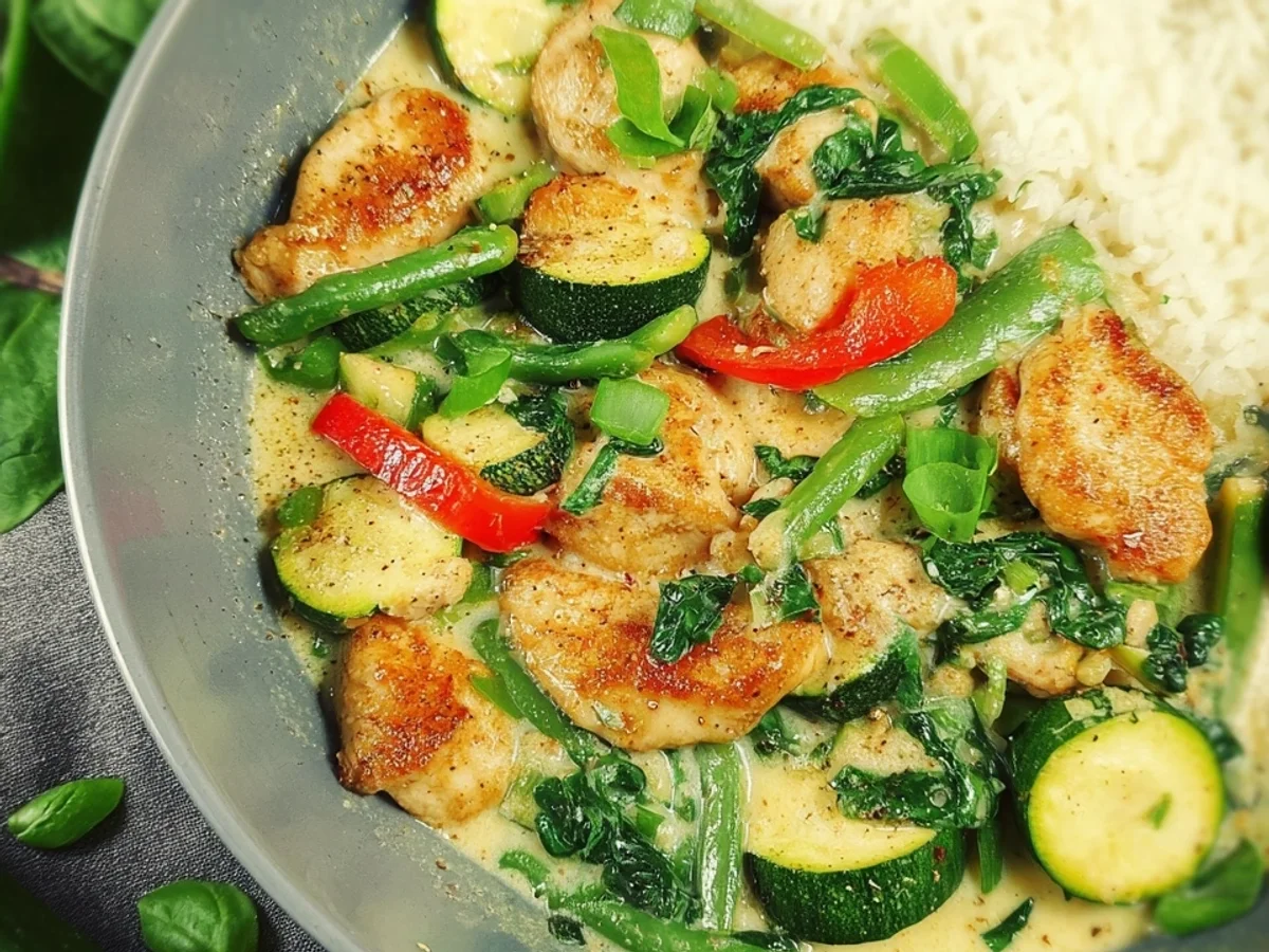 Grüne Low Carb Hähnchenpfanne: Schnell, Frisch & So Lecker! - Bild 1