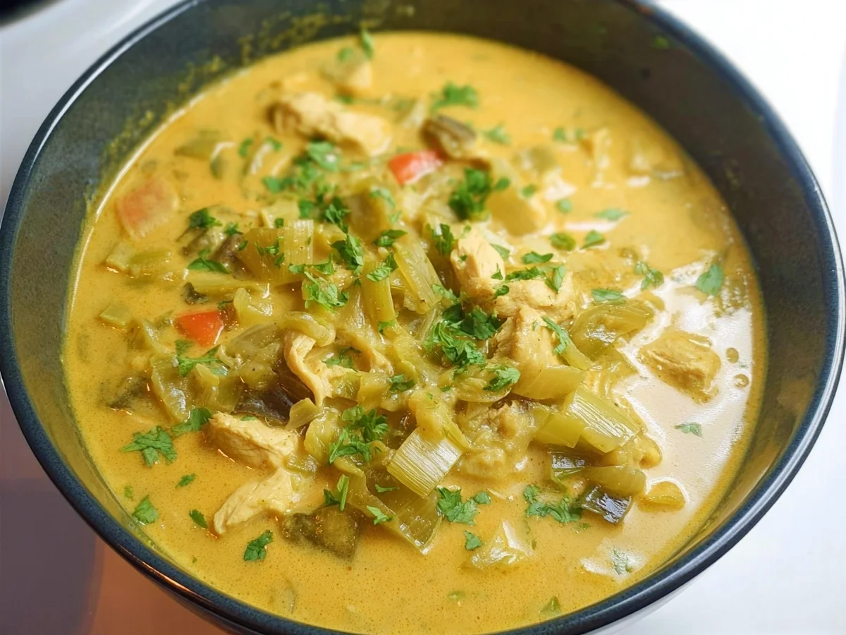 Hähnchen-Curry-Lauch-Suppe: Schneller Partykracher - Bild 1