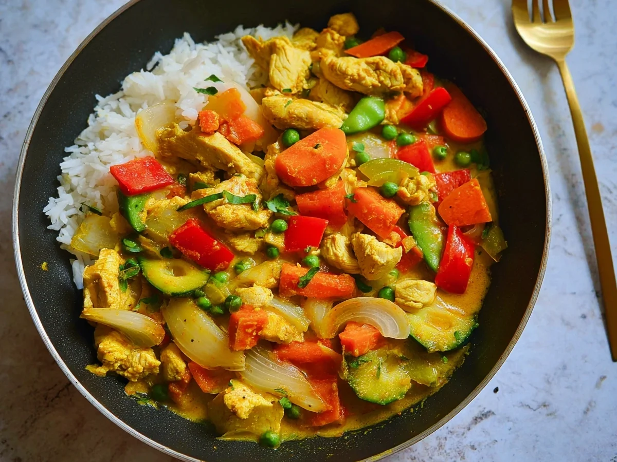 Hähnchen Curry mit Gemüse & Kokosmilch: Einfach & Lecker - Bild 2