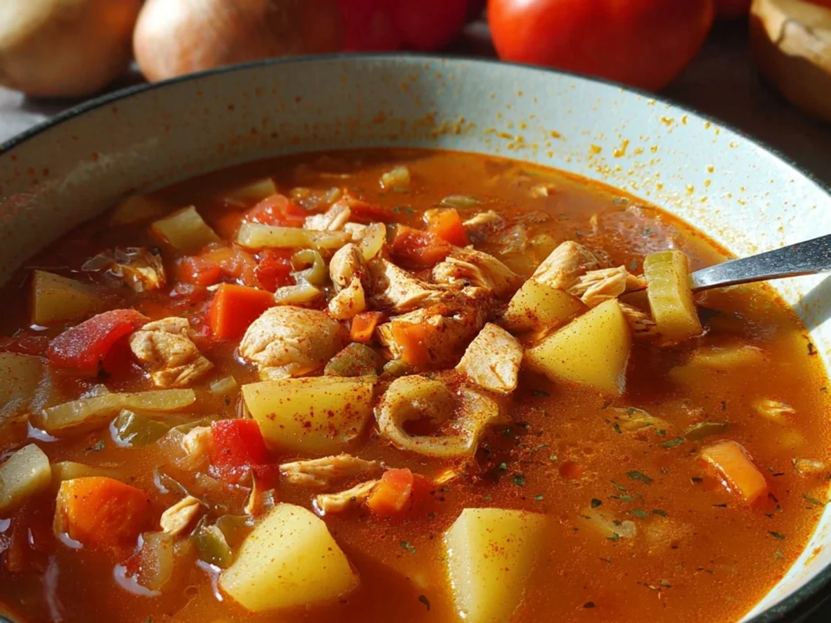 Hähnchen Gulaschsuppe: Einfaches Familienrezept - Bild 1