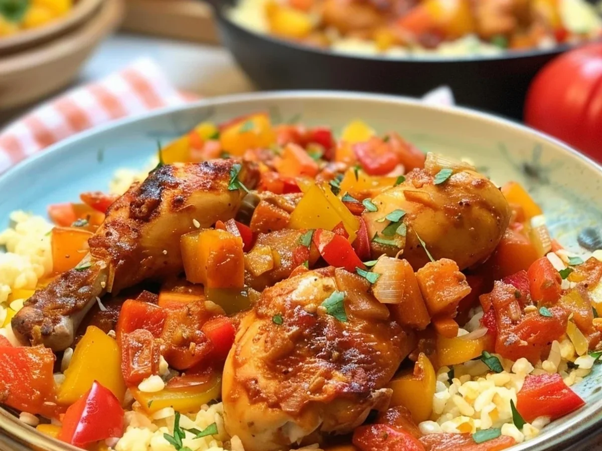 Hähnchen-Pörkölt Low Carb: Herzhaft mit Blumenkohlreis - Bild 2