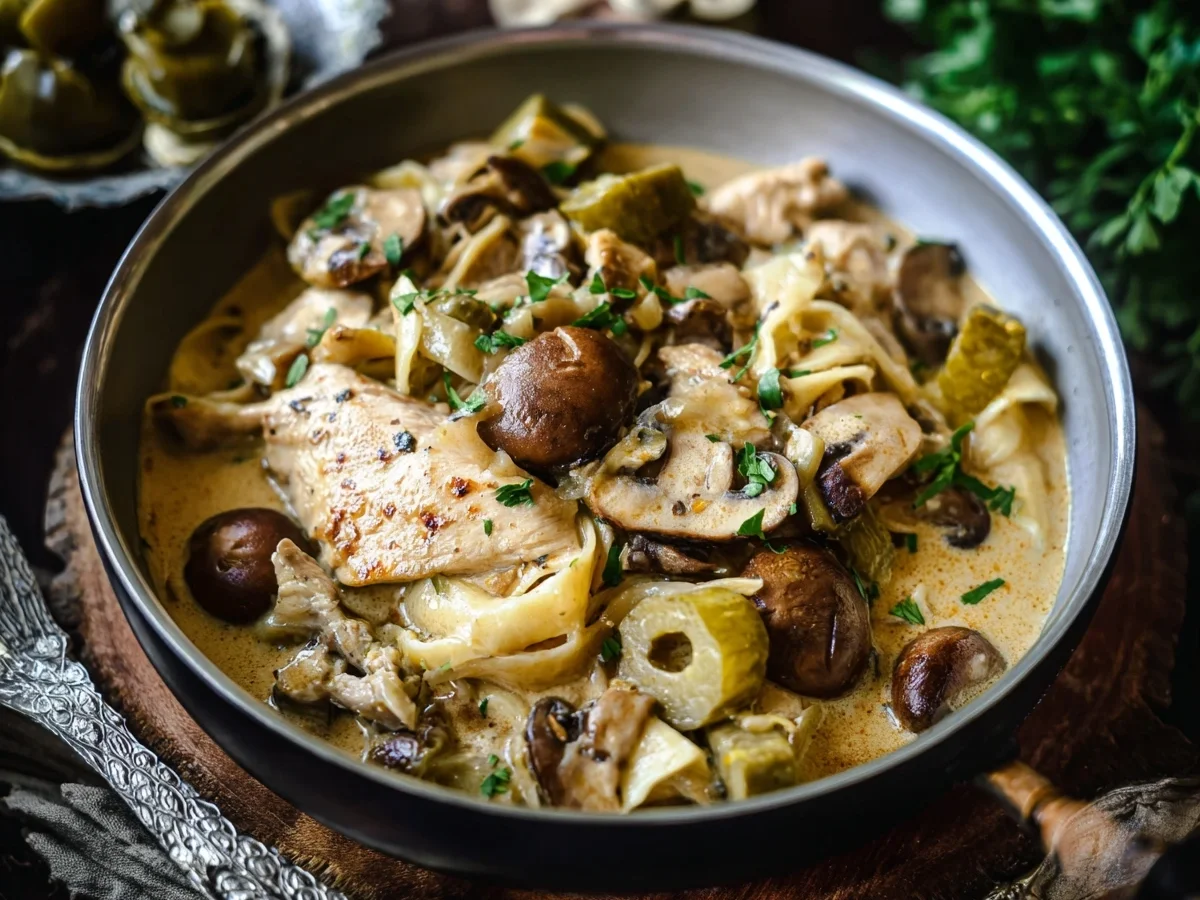 Hähnchen Stroganoff: Schnelles Familien-Pfannengericht - Bild 1