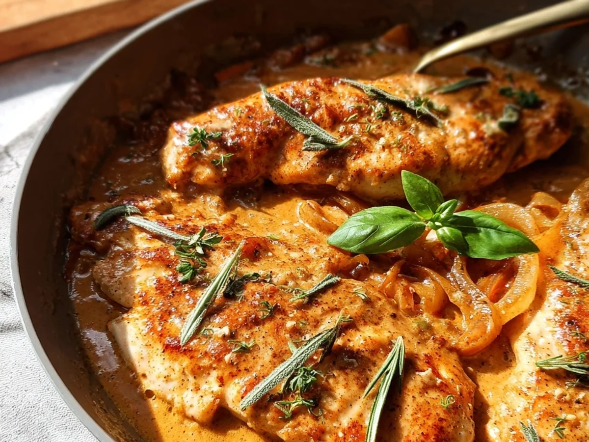 Hähnchenfilet in Frischkäse-Parmesan-Soße: Cremig & Schnell - Bild 1