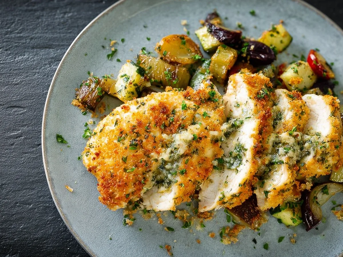 Hähnchenfilet mit knuspriger Kräuterkruste aus dem Ofen - Bild 1