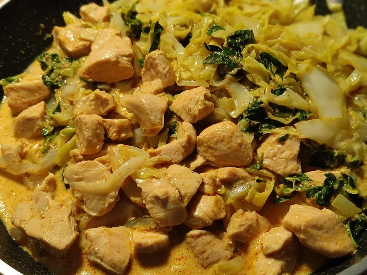 Hähnchenpfanne Spitzkohl: Einfach, zart & schnell - Bild 1
