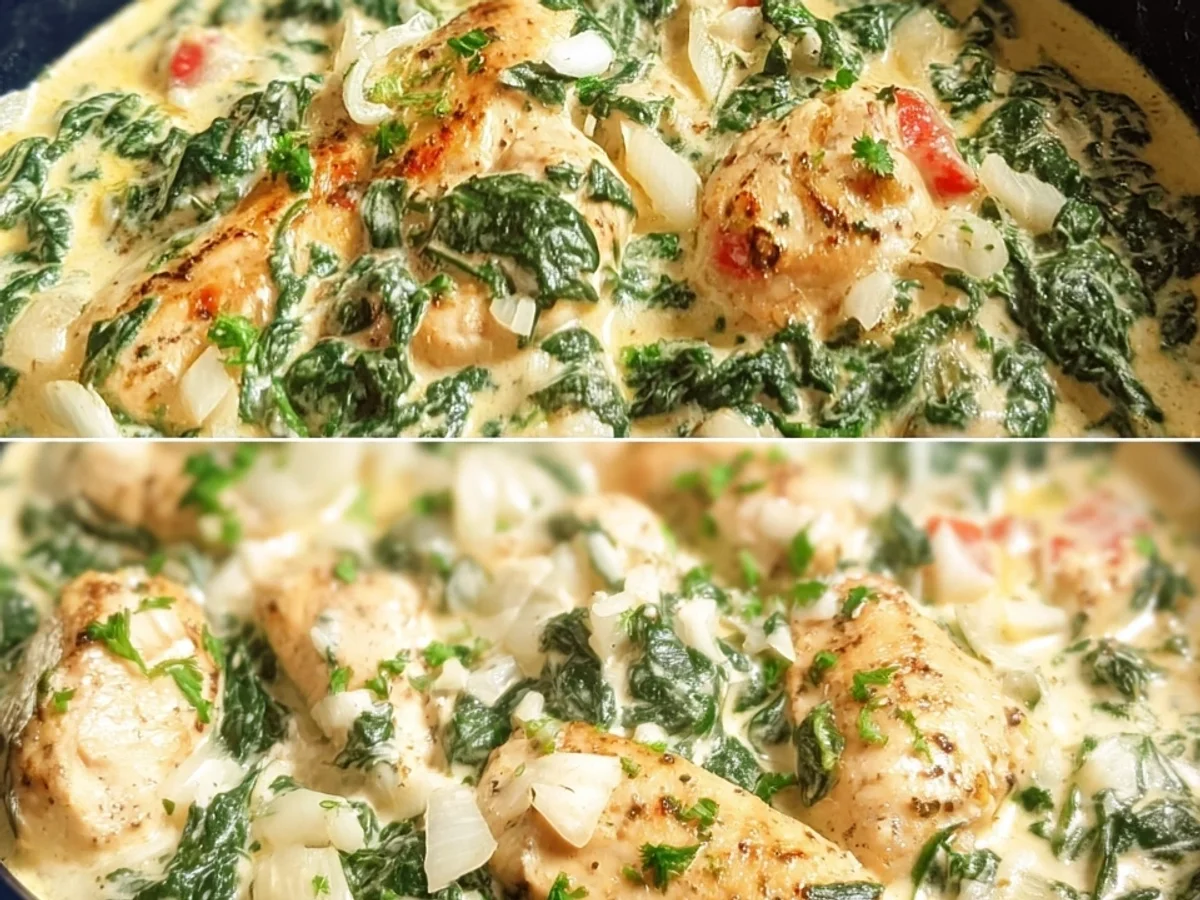 Keto Hähnchen-Spinat-Pfanne: Schnelles Low Carb Abendessen - Bild 1