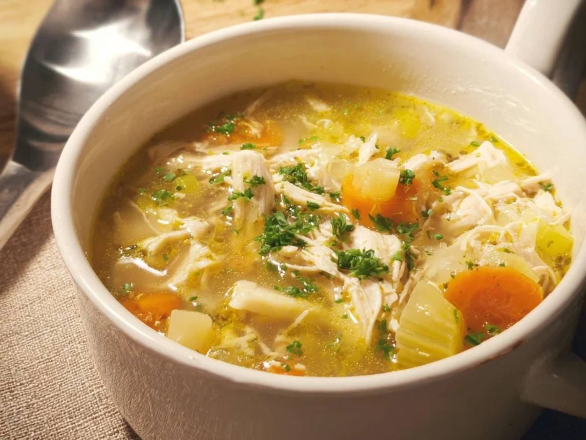 Klassische Hühnersuppe: Zarte Hühnerbrust, dein Seelenwärmer - Bild 1