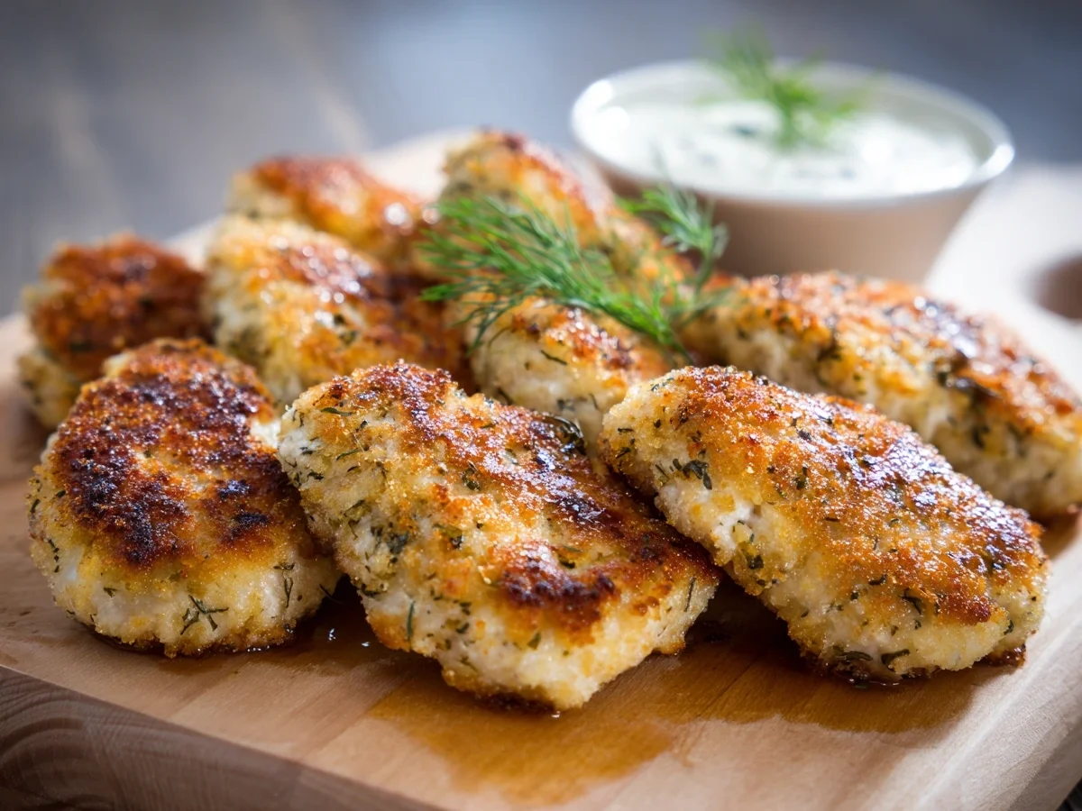 Knusprige Hähnchenfilets mit aromatischer Kräuterpanade - Bild 1