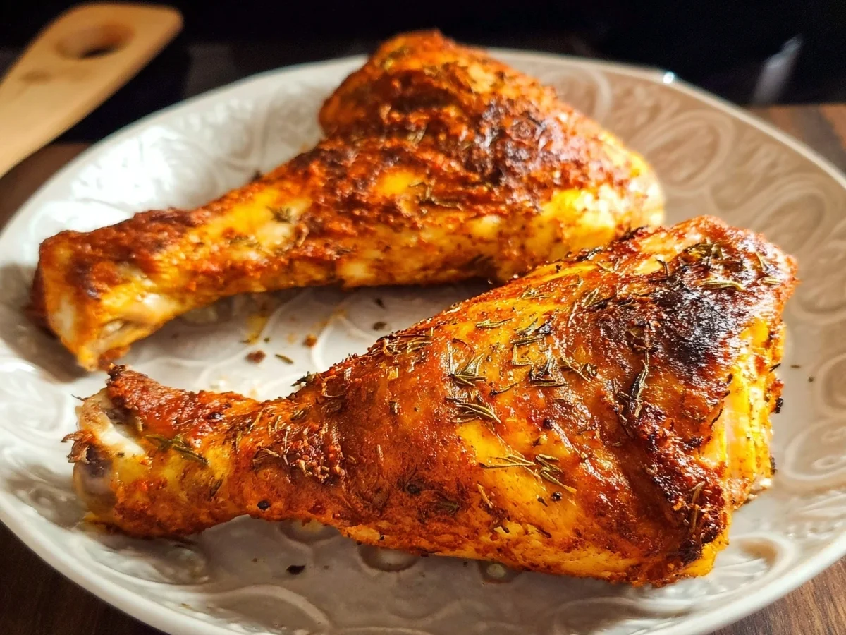 Knusprige Hähnchenschenkel aus der Heißluftfritteuse - Bild 2