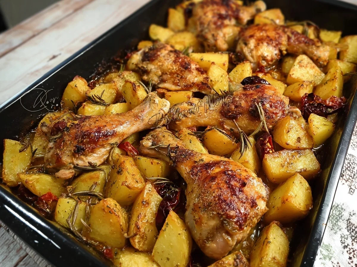 Knusprige Hähnchenschenkel & Kartoffeln aus dem Ofen - Bild 2