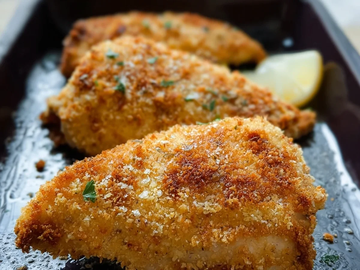 Knuspriges Hähnchenbrustfilet mit Parmesan Kruste - Bild 2