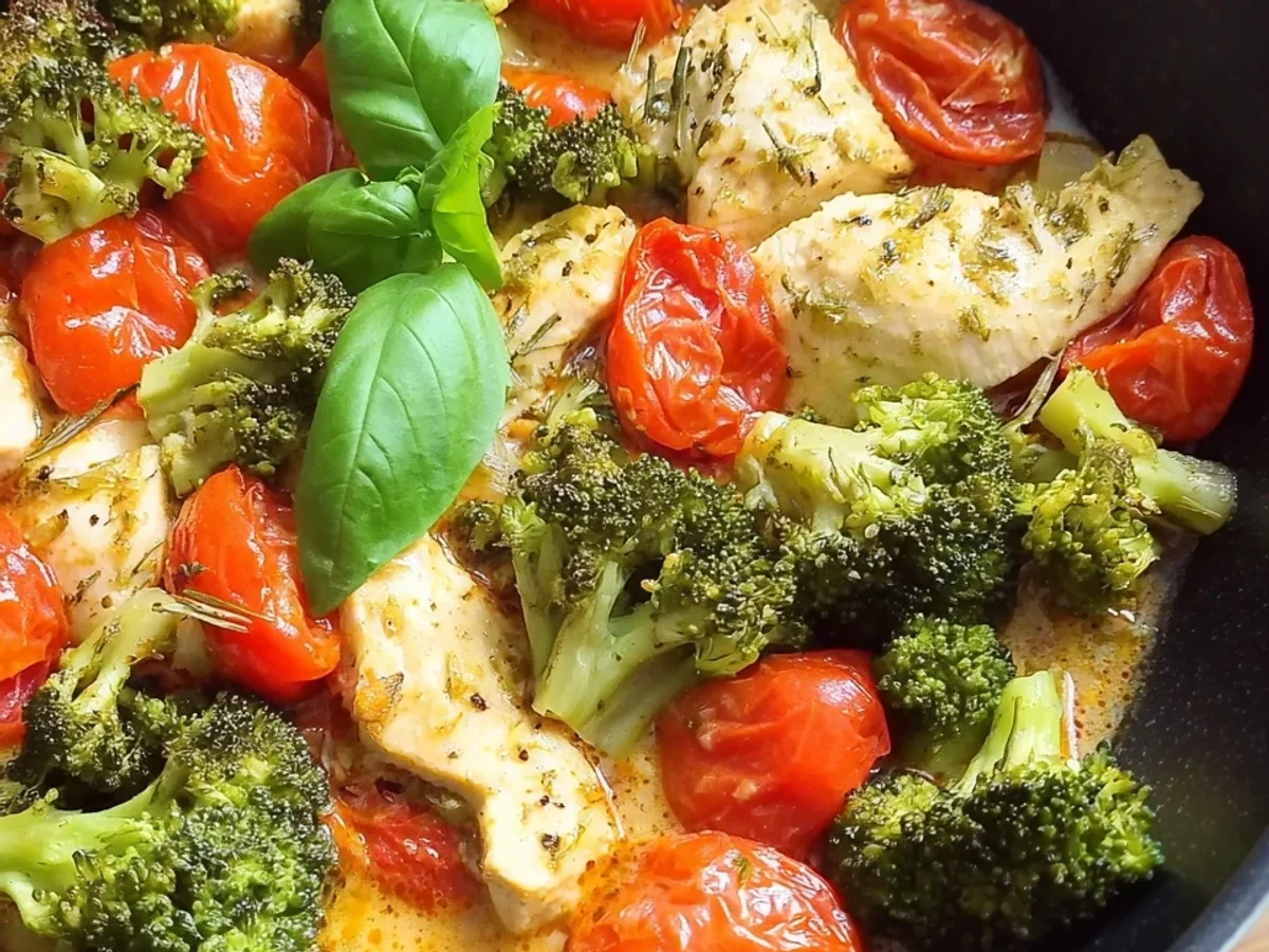 Leckeres Brokkoli Hähnchen mit Tomaten: Einfach & Herzhaft - Bild 1