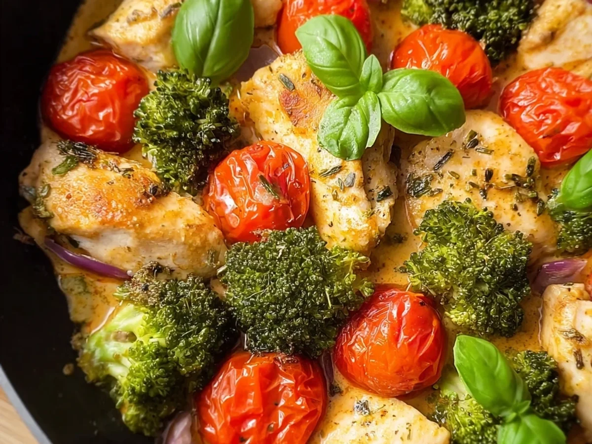 Leckeres Brokkoli Hähnchen mit Tomaten: Einfach & Herzhaft - Bild 2