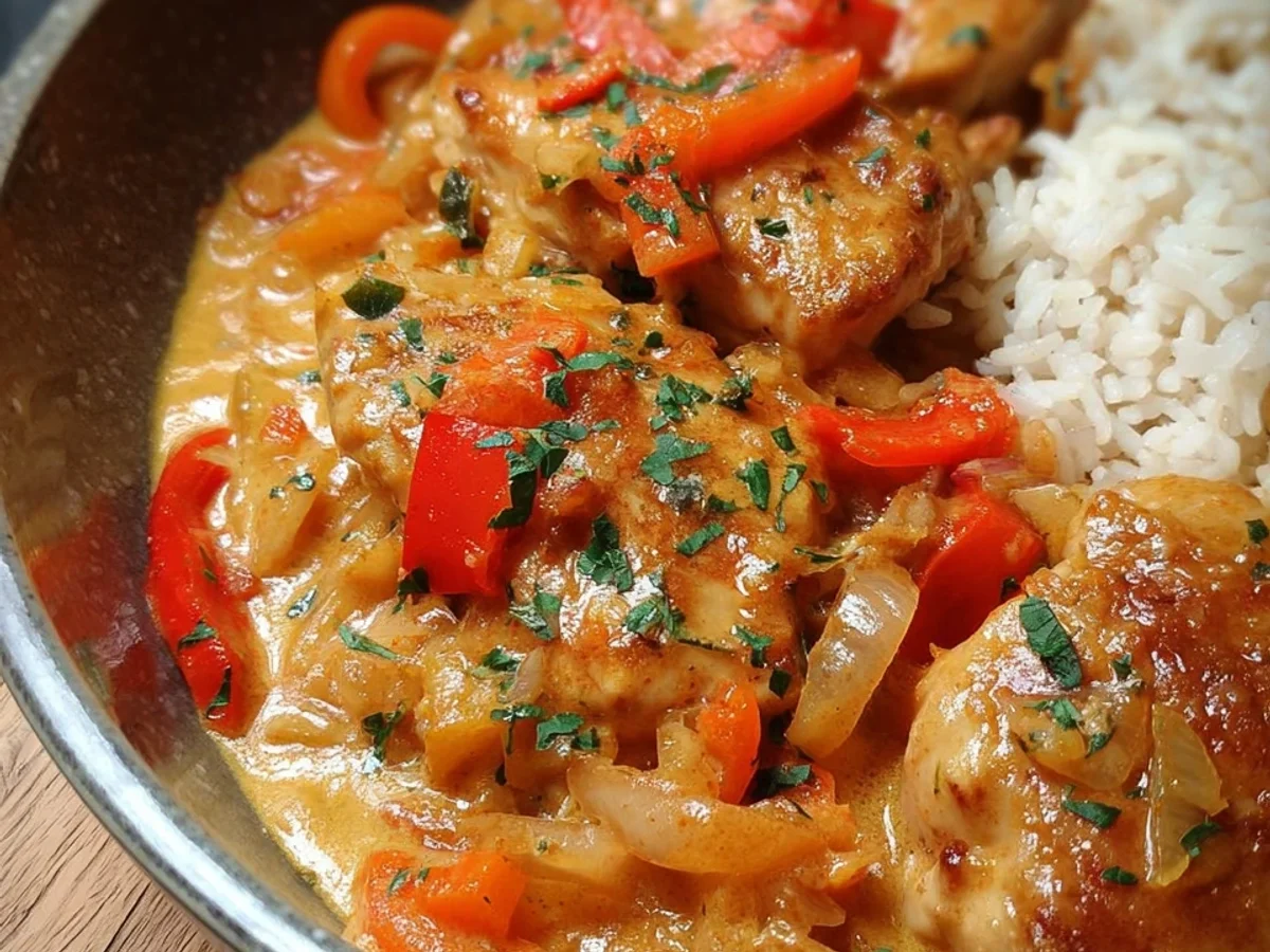 Leichtes Paprika-Sahne-Hähnchen: Schnell & Cremig - Bild 1