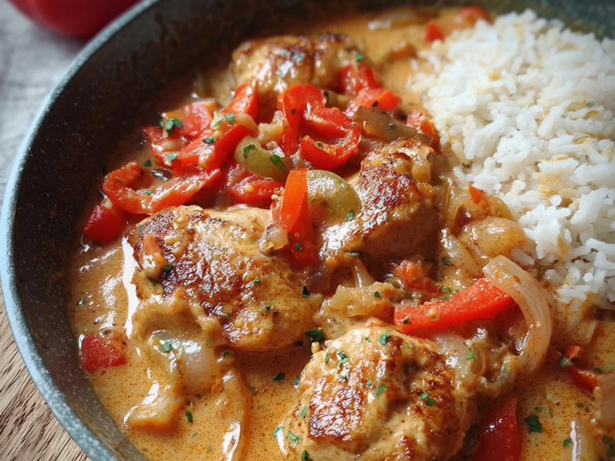 Leichtes Paprika-Sahne-Hähnchen: Schnell & Cremig - Bild 2