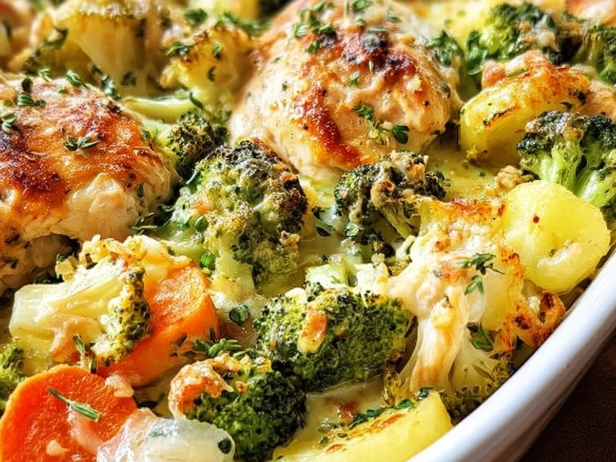 Low-Carb Gemüse-Auflauf mit Hähnchenbrust & viel Protein - Bild 1