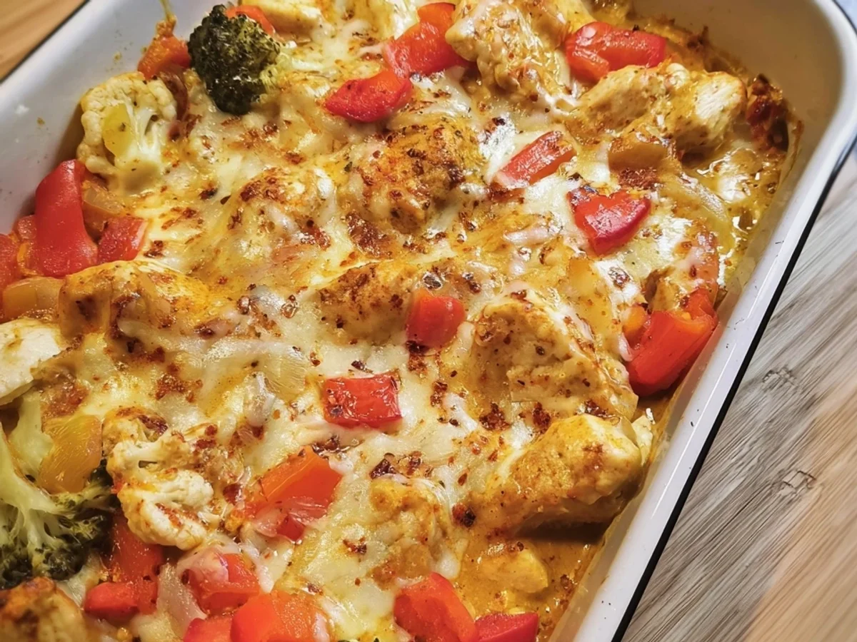 Low Carb Hähnchen Curry Auflauf Schnell & Lecker - Bild 1
