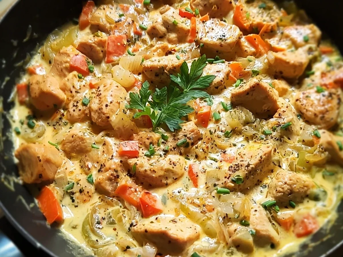 Low-Carb Hähnchen-Frischkäse-Pfanne: Cremig & Würzig - Bild 1