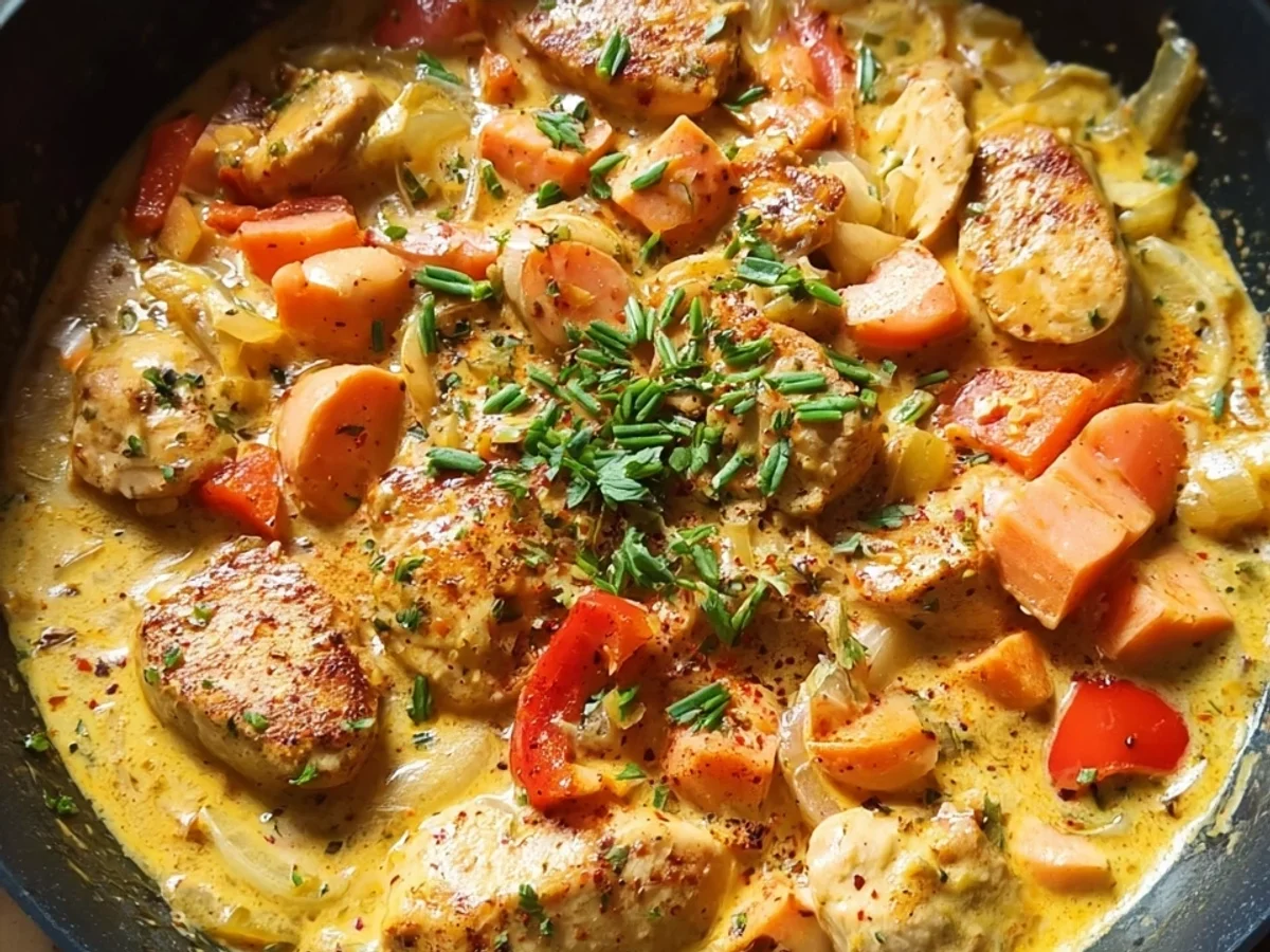 Low-Carb Hähnchen-Frischkäse-Pfanne: Cremig & Würzig - Bild 2