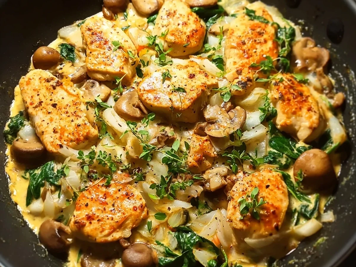 Low Carb Hähnchen Frischkäse Pfanne: Schnell & Cremig - Bild 2