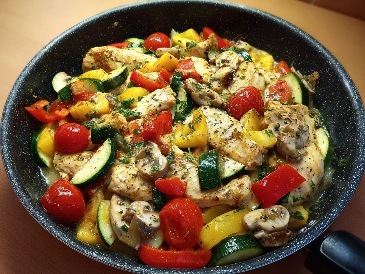 Low Carb Hähnchen-Gemüse-Pfanne: Schnell & einfach - Bild 1