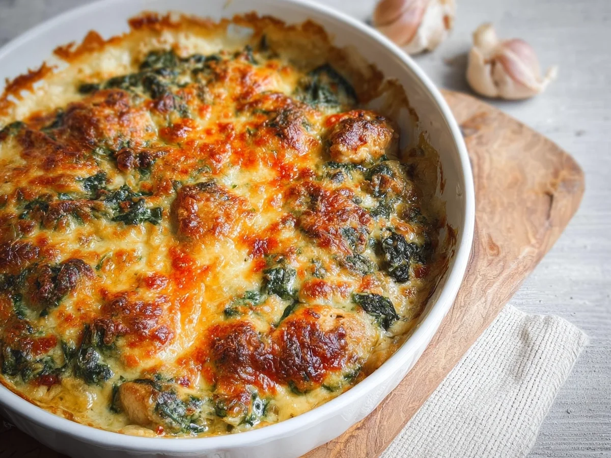 Low Carb Hähnchen Spinat Auflauf: Lecker & Gesund - Bild 1
