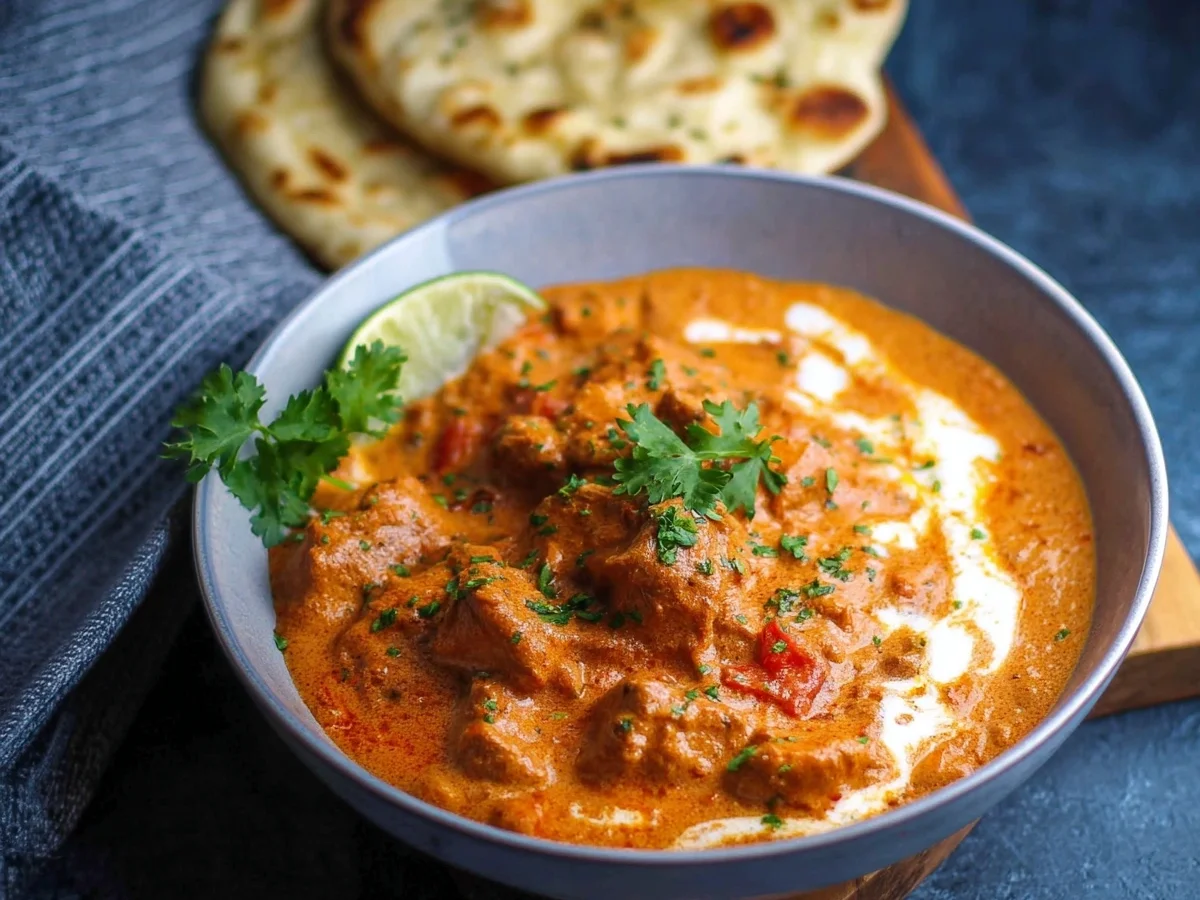 Low Carb Indisches Butter Chicken mit Naanbrot - Bild 1