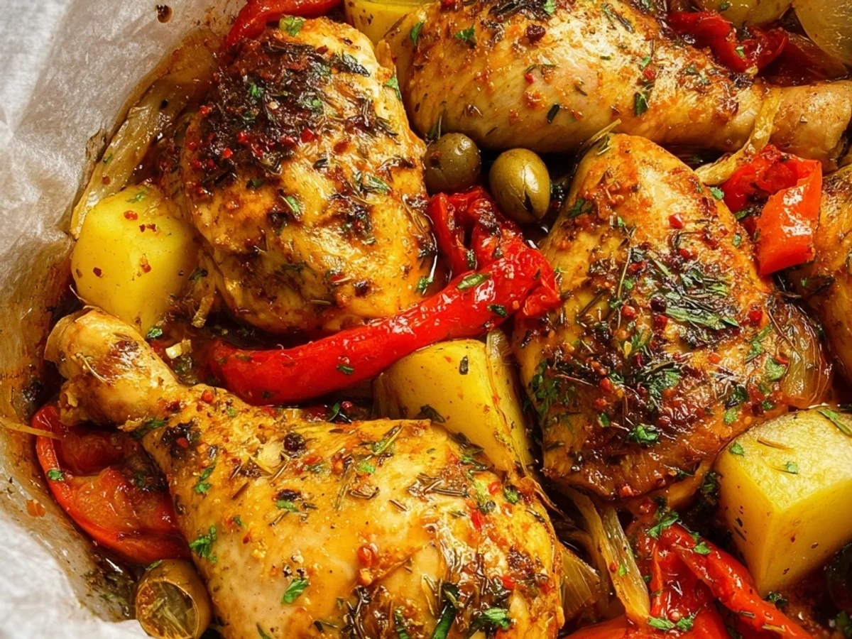 Mediterrane Hähnchenschenkel im Bratschlauch - Bild 1