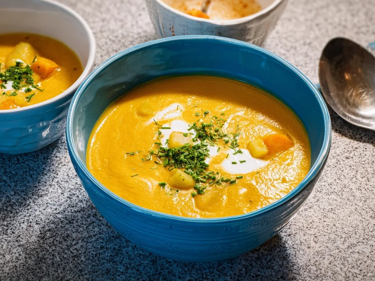 Möhren-Kartoffel-Suppe: Einfach, cremig & schnell zubereitet - Bild 1