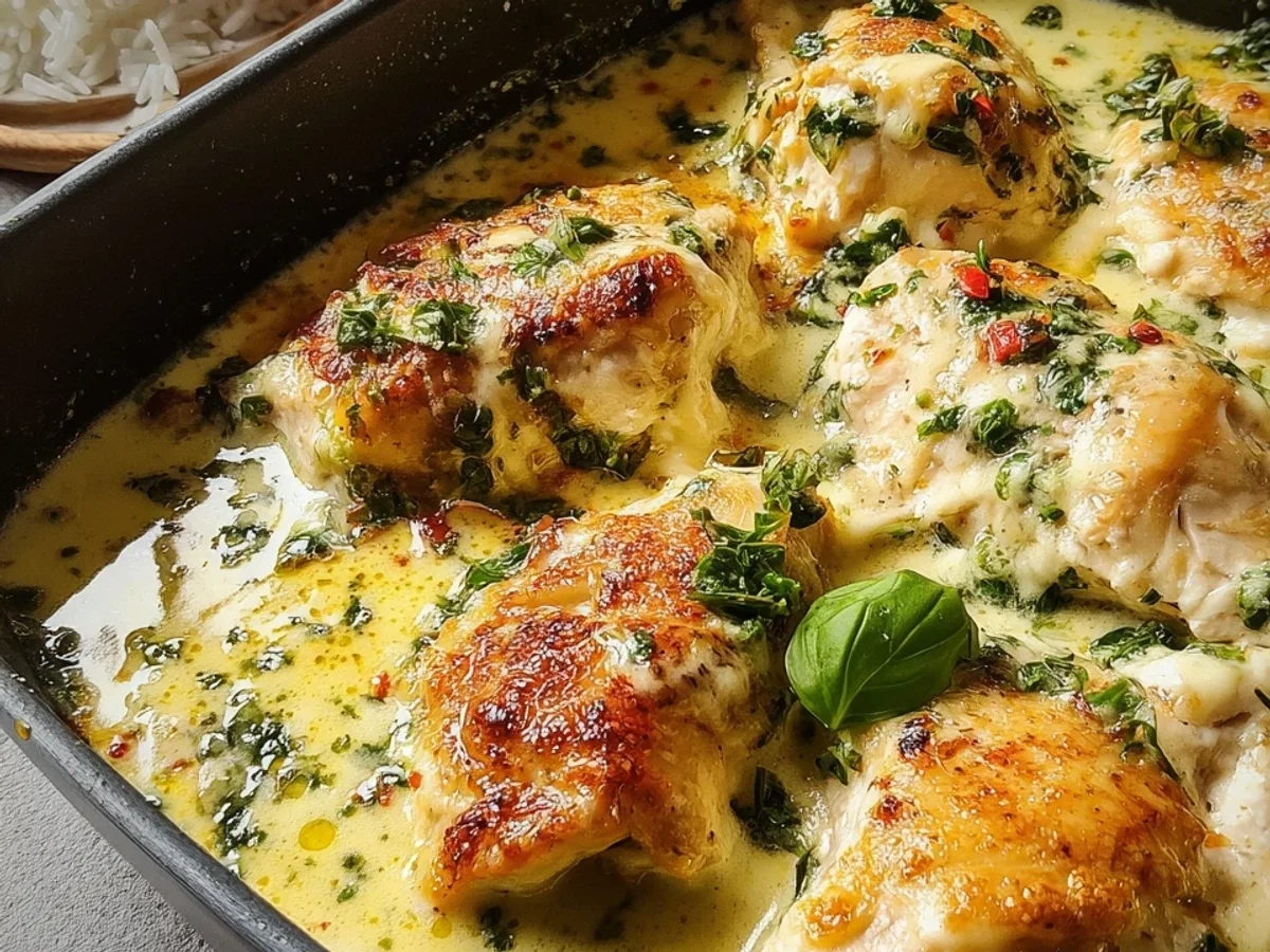 Mozzarella-Hähnchen in cremiger Sahnesoße - Bild 2