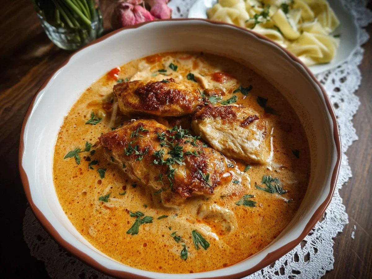 Paprika-Sahne-Hähnchen: Cremig, einfach & schnell zubereitet - Bild 1