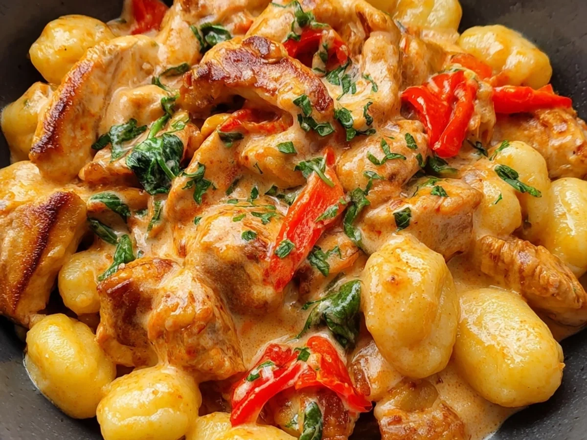 Paprika-Sahne-Hähnchen mit Gnocchi: Schnell & Lecker - Bild 1