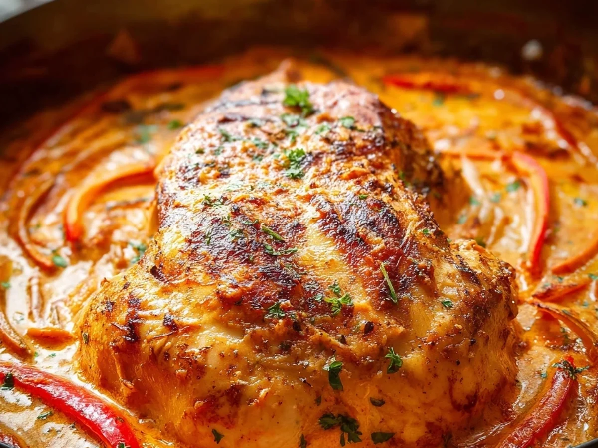 Paprika-Sahne-Hähnchen: Zart aus dem Ofen - Bild 2